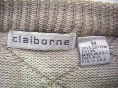 画像4: 1990's~ "CLAIBORNE" Pullover Cotton Sweater　made in USA　BEIGE　size M (表記 M) (4)