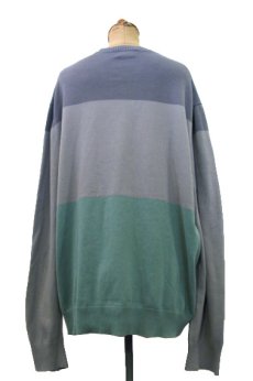 画像2: 1990's~ "BANANA REPUBLIC" Pullover Cotton Sweater　GREY-GREEN　size L (表記 XXL) (2)