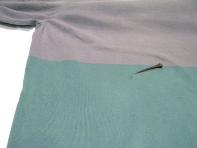 画像2: 1990's~ "BANANA REPUBLIC" Pullover Cotton Sweater　GREY-GREEN　size L (表記 XXL)