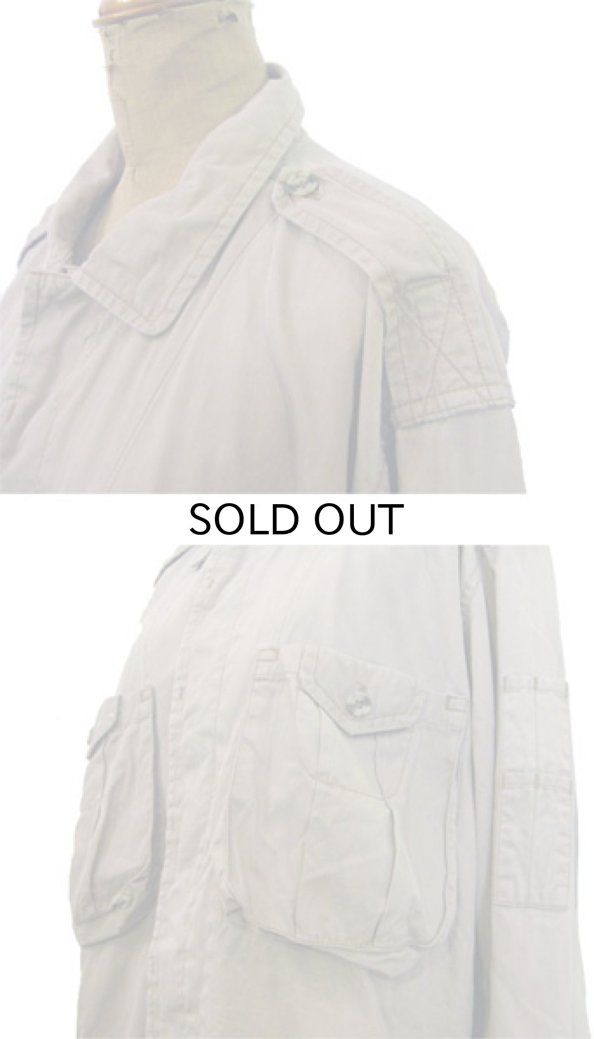 画像3: 1980's~ "FACONABLE" L/S Design Cotton Shirts BEIGE size L-XL (表記 5) (3)