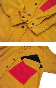画像4: 1980's~ "ANGELA TONG" L/S Design Rayon Shirts　Mustard系　size S (表記 6) (4)