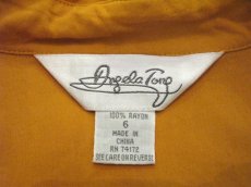画像3: 1980's~ "ANGELA TONG" L/S Design Rayon Shirts　Mustard系　size S (表記 6) (3)