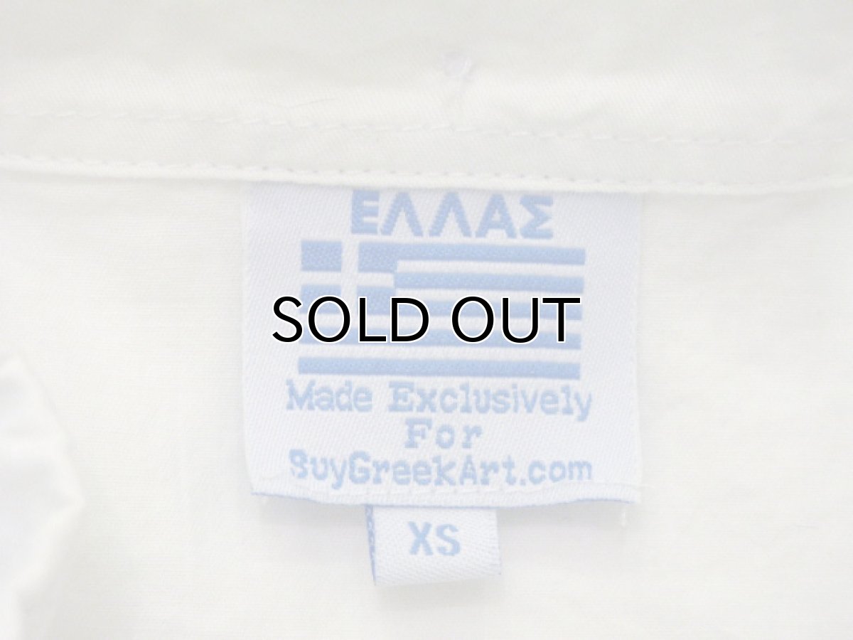 画像4: 1980's~ EUROPE L/S Design Cotton Shirts　WHITE / BLUE　size S (表記 XS) (4)