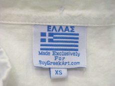 画像4: 1980's~ EUROPE L/S Design Cotton Shirts　WHITE / BLUE　size S (表記 XS) (4)