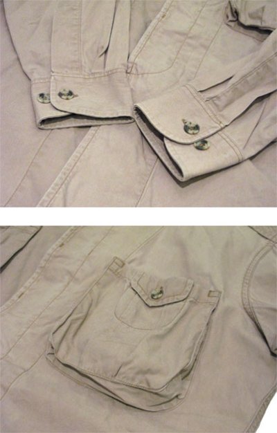 画像2: 1980's~ "FACONABLE" L/S Design Cotton Shirts　BEIGE　size L-XL (表記 5)