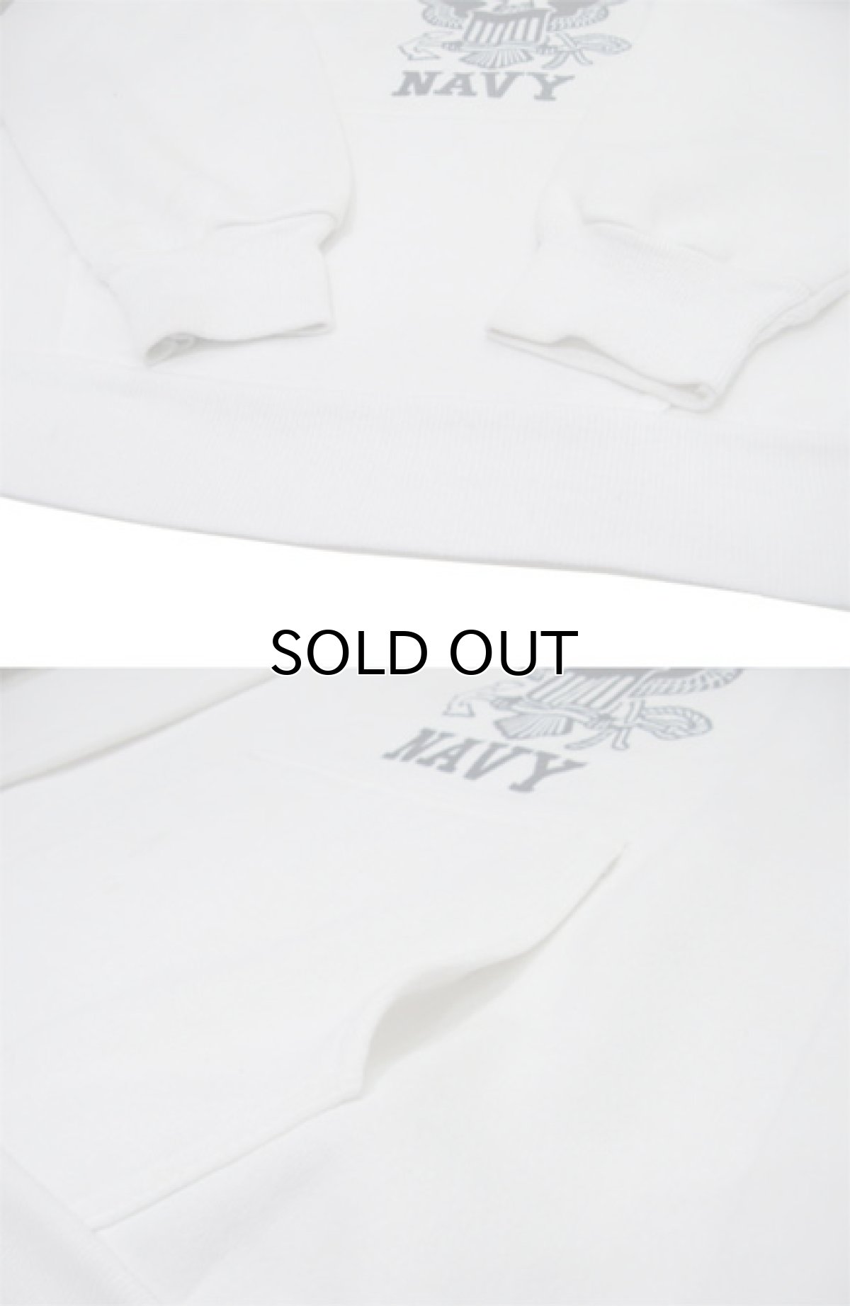 画像5: 1980's~ "U.S.NAVY" Print Sweat Parka color : WHITE size M 位 (表記 なし) (5)