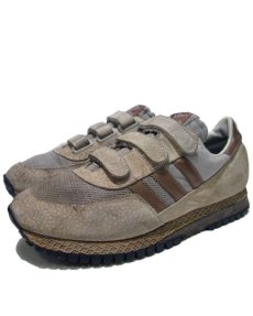 画像1: 1980's "adidas"  Running Sneaker "velcro tape"　made in TAIWAN　BEIGE　size US 10 (28cm) (1)