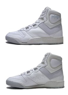 画像3: 1980's PONY "MVP" Hi-Cut Leather Sneaker DEAD STOCK　White / Grey　size 9 (27cm) (3)