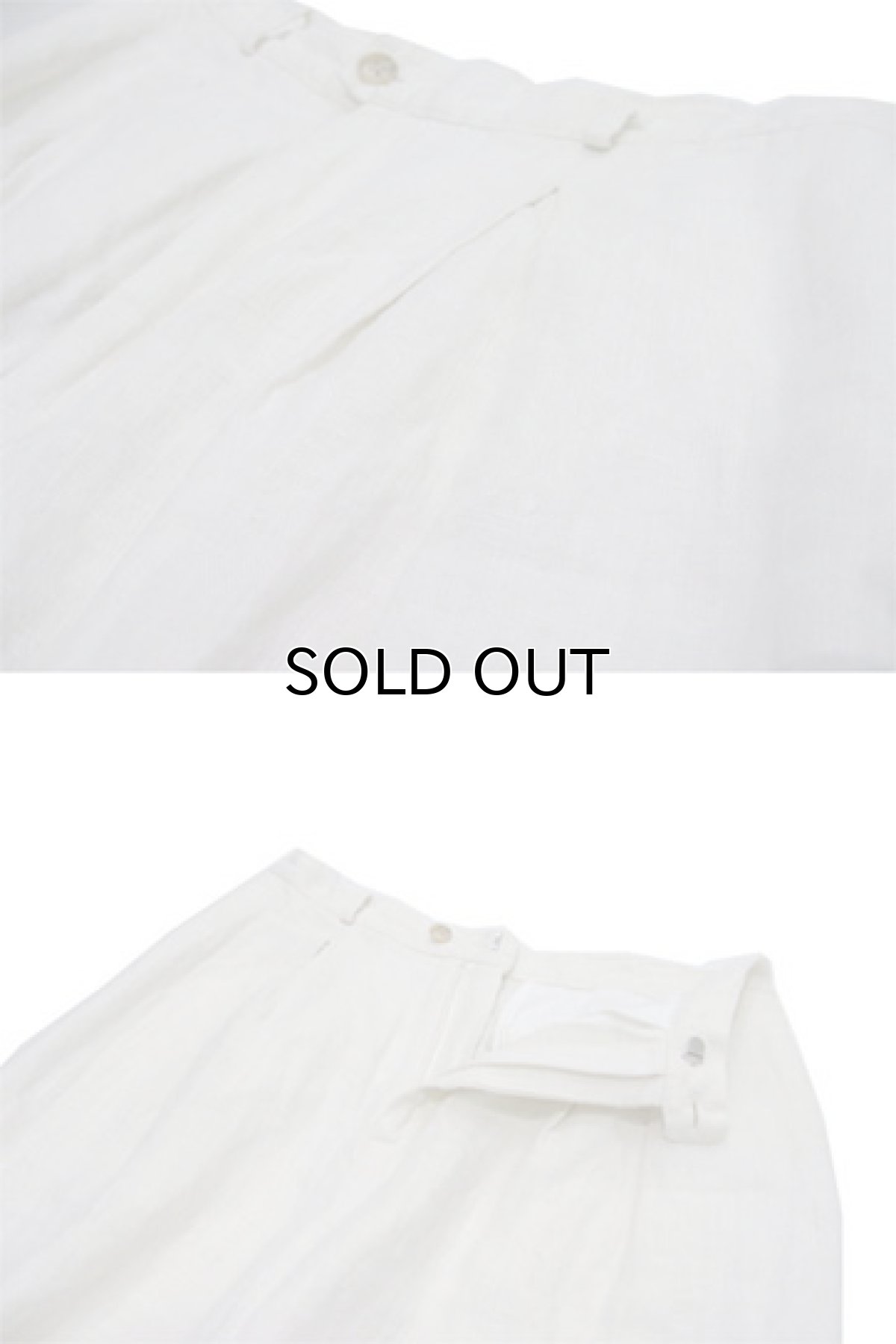 画像5: 1980's "BANANA REPUBLIC" Two-Tuck Linen Trousers NATURAL size 28 inch (表記 なし) (5)