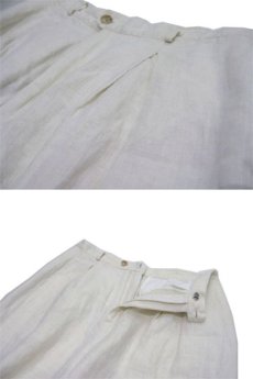 画像5: 1980's "BANANA REPUBLIC" Two-Tuck Linen Trousers　NATURAL　size 28 inch (表記 なし) (5)