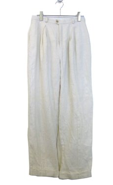 画像1: 1980's "BANANA REPUBLIC" Two-Tuck Linen Trousers　NATURAL　size 28 inch (表記 なし) (1)