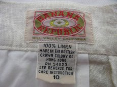 画像3: 1980's "BANANA REPUBLIC" Two-Tuck Linen Trousers　NATURAL　size 28 inch (表記 なし) (3)