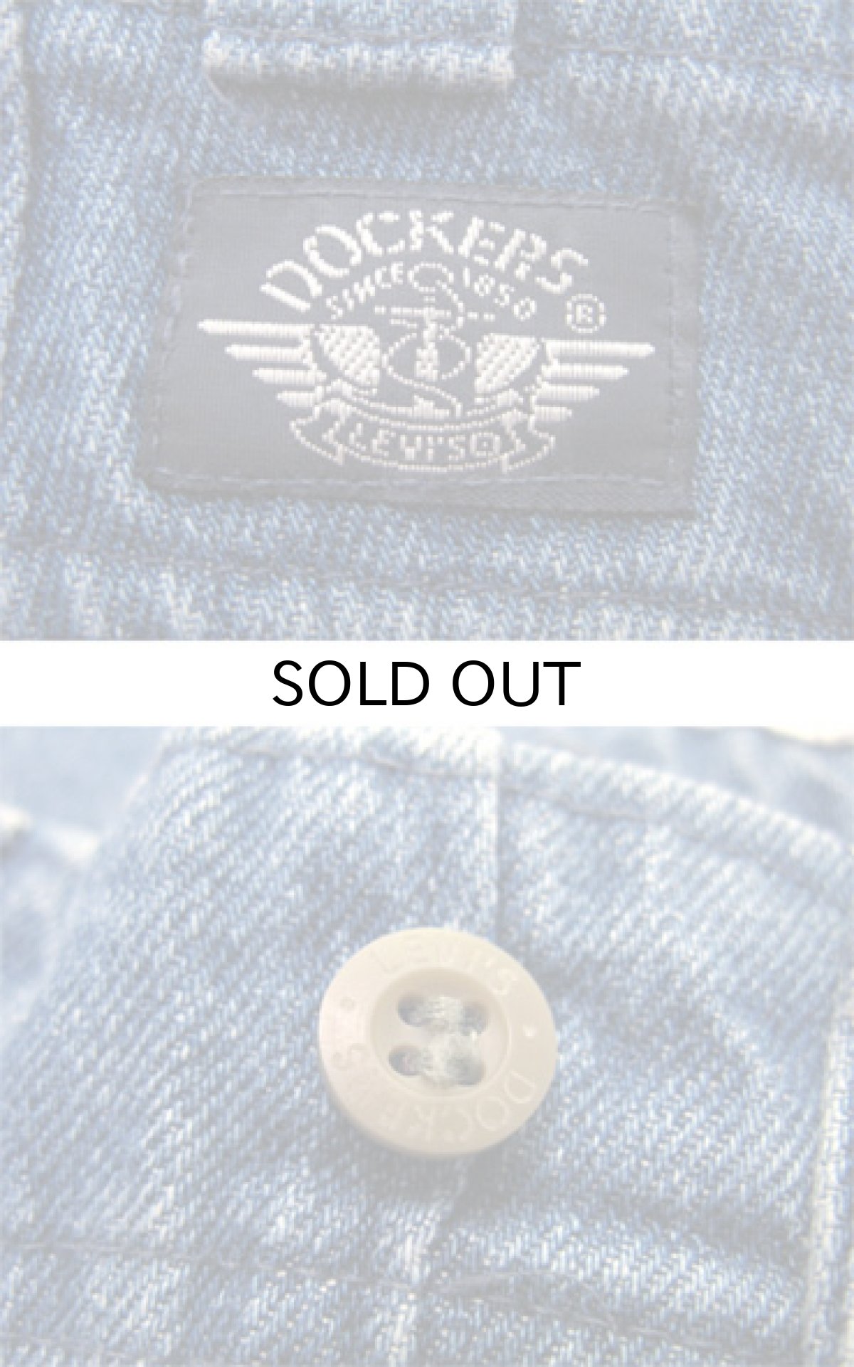 画像3: 1990's "Dockers - Levi's" Two-Tuck Denim Trousers　Blue Denim　size 33 inch (表記 32 x 31) (3)