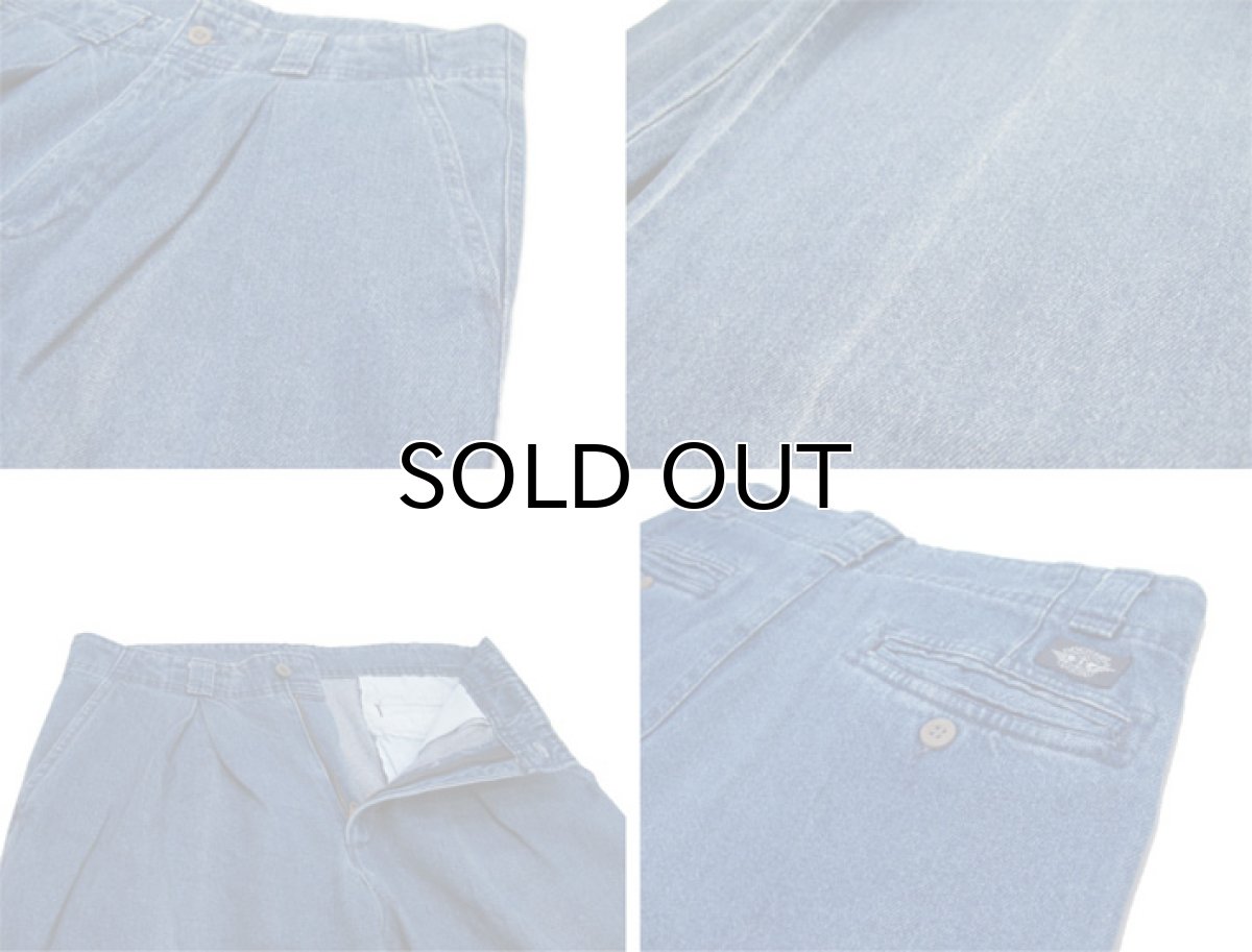 画像5: 1990's "Dockers - Levi's" Two-Tuck Denim Trousers　Blue Denim　size 33 inch (表記 32 x 31) (5)