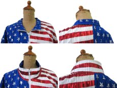画像3: 1990's "Jacket by Design" Zip Up Jacket "American Flag"　WHITE / BLUE RED　size M位 (表記 不明) (3)