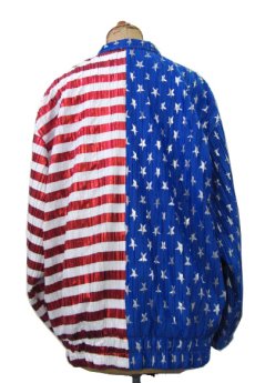 画像2: 1990's "Jacket by Design" Zip Up Jacket "American Flag"　WHITE / BLUE RED　size M位 (表記 不明) (2)