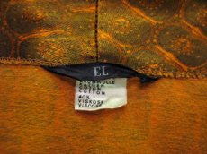 画像3: ~1970's "EL" OLD Europe Satin Dress Gown 　ORANGE (総柄)　size Free (表記 なし) (3)