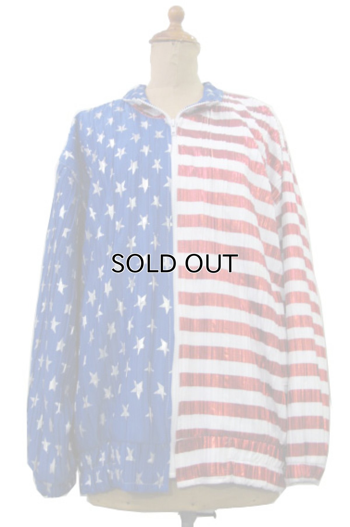 画像1: 1990's "Jacket by Design" Zip Up Jacket "American Flag"　WHITE / BLUE RED　size M位 (表記 不明) (1)