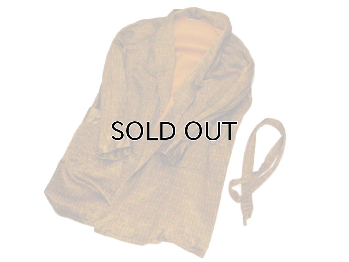 画像4: ~1970's "EL" OLD Europe Satin Dress Gown  ORANGE (総柄) size Free (表記 なし) (4)