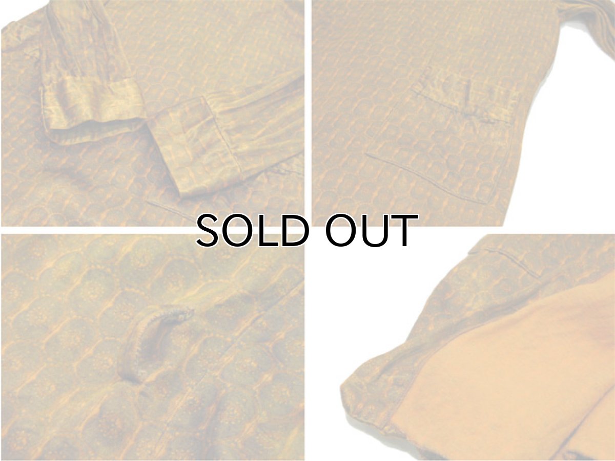 画像5: ~1970's "EL" OLD Europe Satin Dress Gown  ORANGE (総柄) size Free (表記 なし) (5)