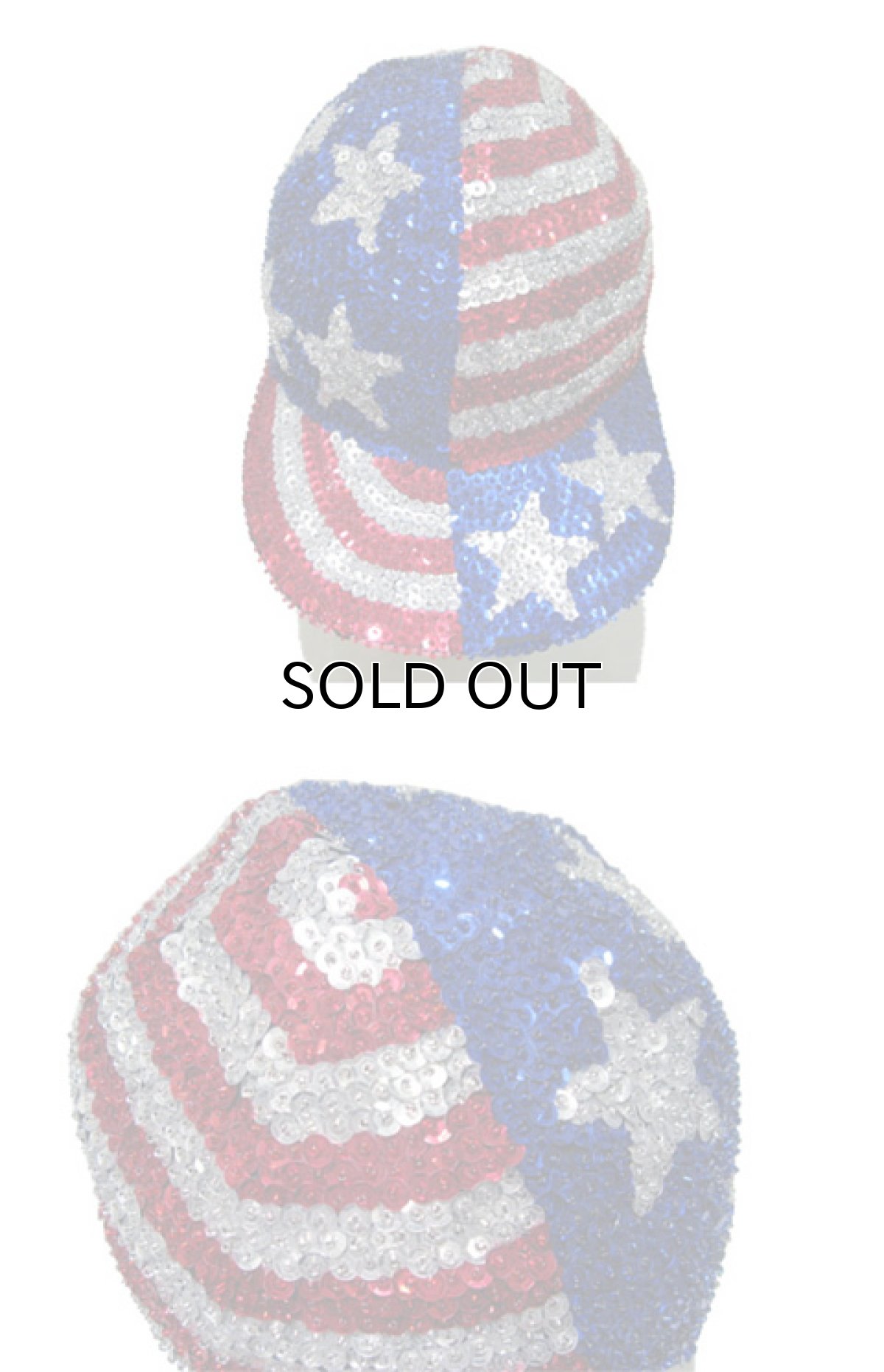 画像3: 1990's "US FLAG" Baseball Cap "スパンコール" color : BLUE / RED / SYLVER (3)