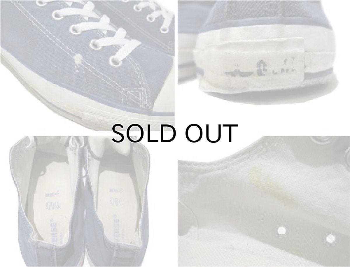 画像4: 1990's "CONVERSE" ALL STAR LOW Canvas Sneaker made in USA　NAVY 　size US 13 (31.5cm) (4)