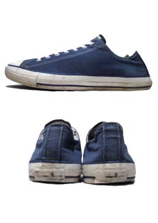 画像2: 1990's "CONVERSE" ALL STAR LOW Canvas Sneaker made in USA　NAVY 　size US 13 (31.5cm) (2)