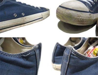 画像2: 1990's "CONVERSE" ALL STAR LOW Canvas Sneaker made in USA　NAVY 　size US 13 (31.5cm)