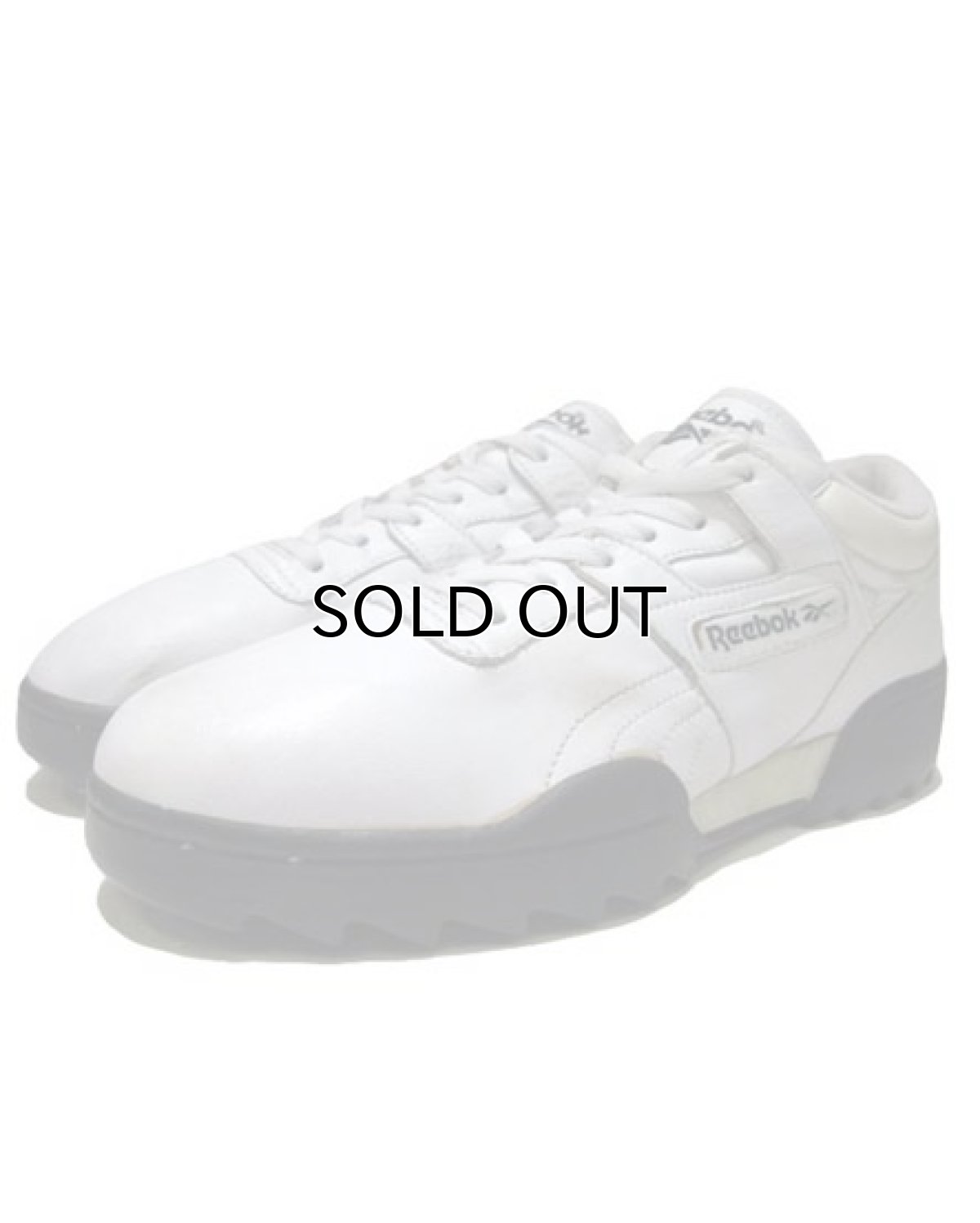 画像1: 00's "Reebok" Leather Sneaker　color : WHITE 　size US 9.5 (27.5cm) (1)