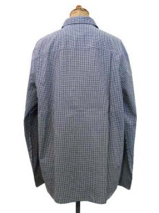 画像2: "LAUREN Ralph Lauren" Gingham Check Frill Shirts　BLACK / WHITE　size S (表記 Women's L) (2)