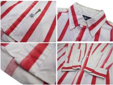 画像5: "Ralph Lauren" Stripe B/D Shirts　WHITE / RED　size M (表記 XL) (5)