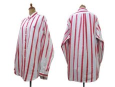 画像2: "Ralph Lauren" Stripe B/D Shirts　WHITE / RED　size M (表記 XL) (2)