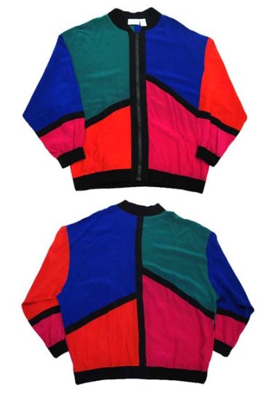 画像2: ~1990's "Pia Rucci" Multi Color Zip Up Jacket　Multi Color　size L (表記 1X)