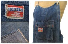 画像3: 1950's Montgomery Ward "PIONEER" Denim Worker Apron　Indigo Blue (3)