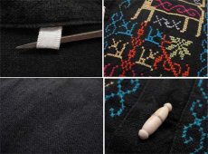 画像4: 1970's L/S Embroidery Cotton Shirts　BLACK　size M-L (表記 なし) (4)