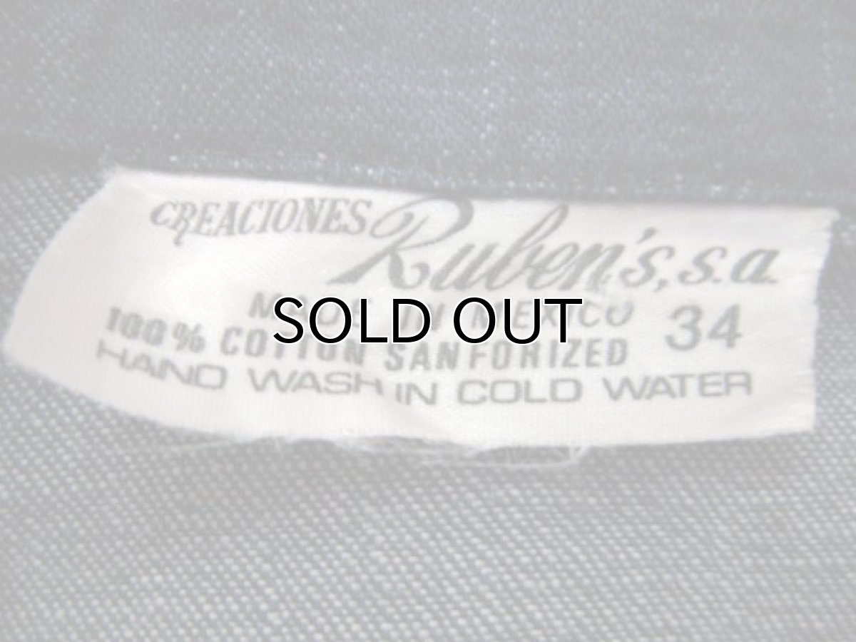 画像5: 1970's "Ruben's sa" L/S Embroidery Denim Shirts Blue Denim size S-M (表記 34) (5)