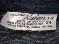 画像5: 1970's "Ruben's sa" L/S Embroidery Denim Shirts　Blue Denim　size S-M (表記 34) (5)