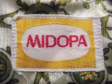 画像3: 1970's "MIDOPA" L/S Polyester Shirts　YELLOW系  総柄　size S-M (表記 なし) (3)