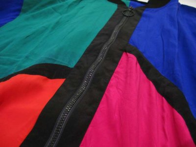 画像1: ~1990's "Pia Rucci" Multi Color Zip Up Jacket　Multi Color　size L (表記 1X)