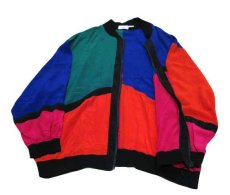画像4: ~1990's "Pia Rucci" Multi Color Zip Up Jacket　Multi Color　size L (表記 1X) (4)