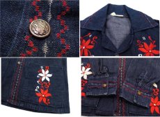 画像4: 1970's "Ruben's sa" L/S Embroidery Denim Shirts　Blue Denim　size S-M (表記 34) (4)