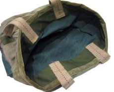 画像3: " Note and Pen "retouch" Tote Bag  -OLD US Military Duffle Bag + other fabric-　OLIVE (3)