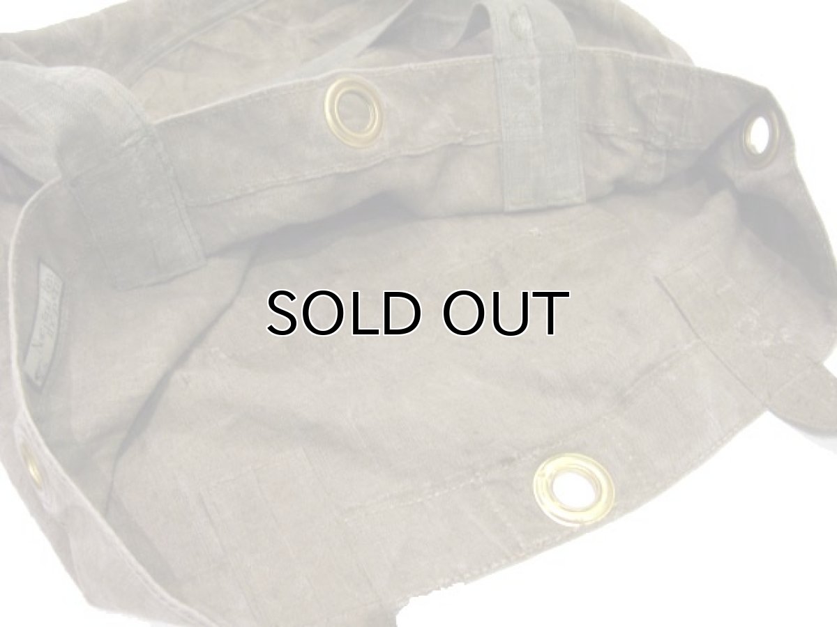 画像3: " Note and Pen "retouch" Medium Tote Bag  -1950's French Military Linen Duffle- BROWN (3)