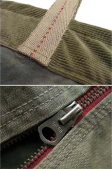 画像5: " Note and Pen "retouch" Tote Bag  -OLD US Military Duffle Bag + other fabric-　OLIVE (5)