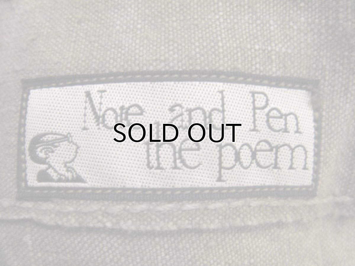 画像4: " Note and Pen "retouch" Medium Tote Bag  -1950's French Military Linen Duffle- BROWN (4)