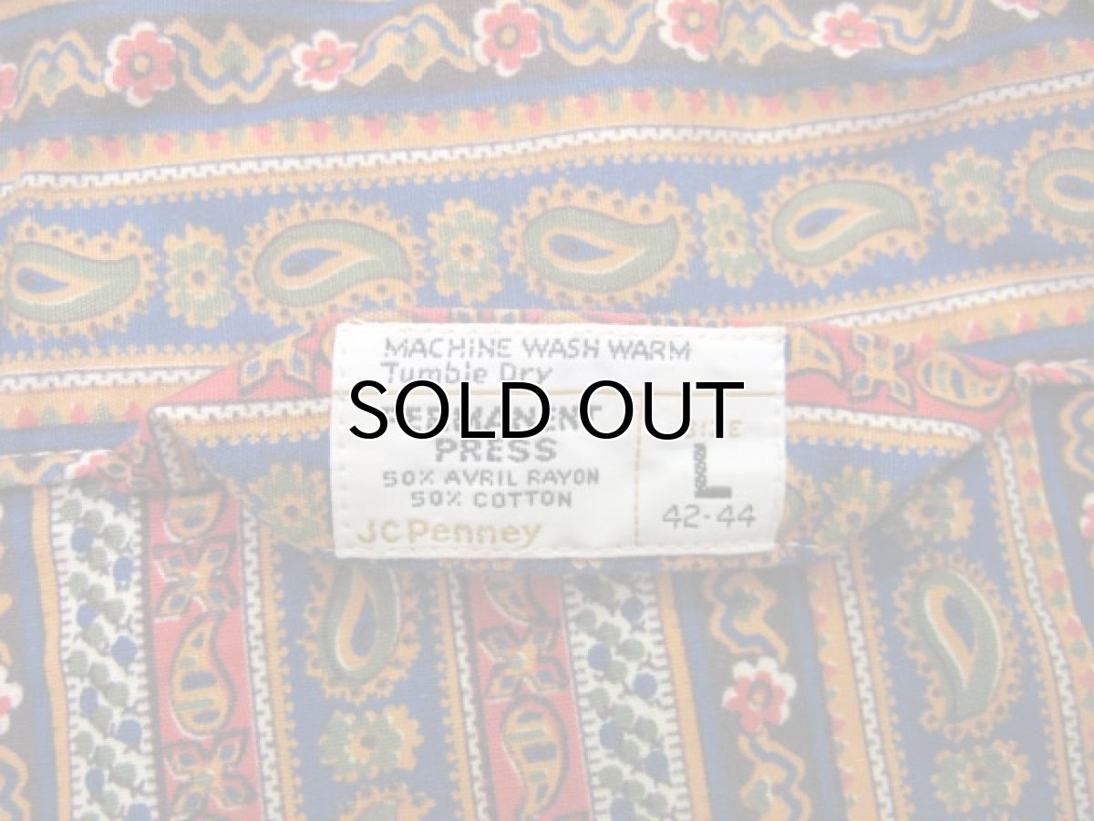 画像5: 1970's "JC Penny" OLD Paisley Gown　DESDSTOCK　総柄　size Free (表記 42-44 L) (5)