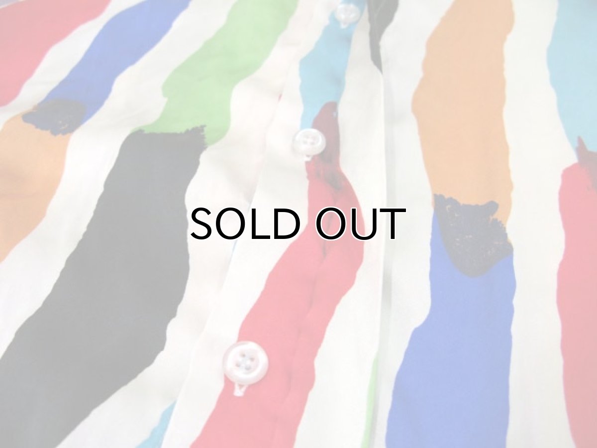 画像5: 00's~ "Genelli" Design L/S Silk Shirts　Multi color　size XL~ (表記 XXL) (5)