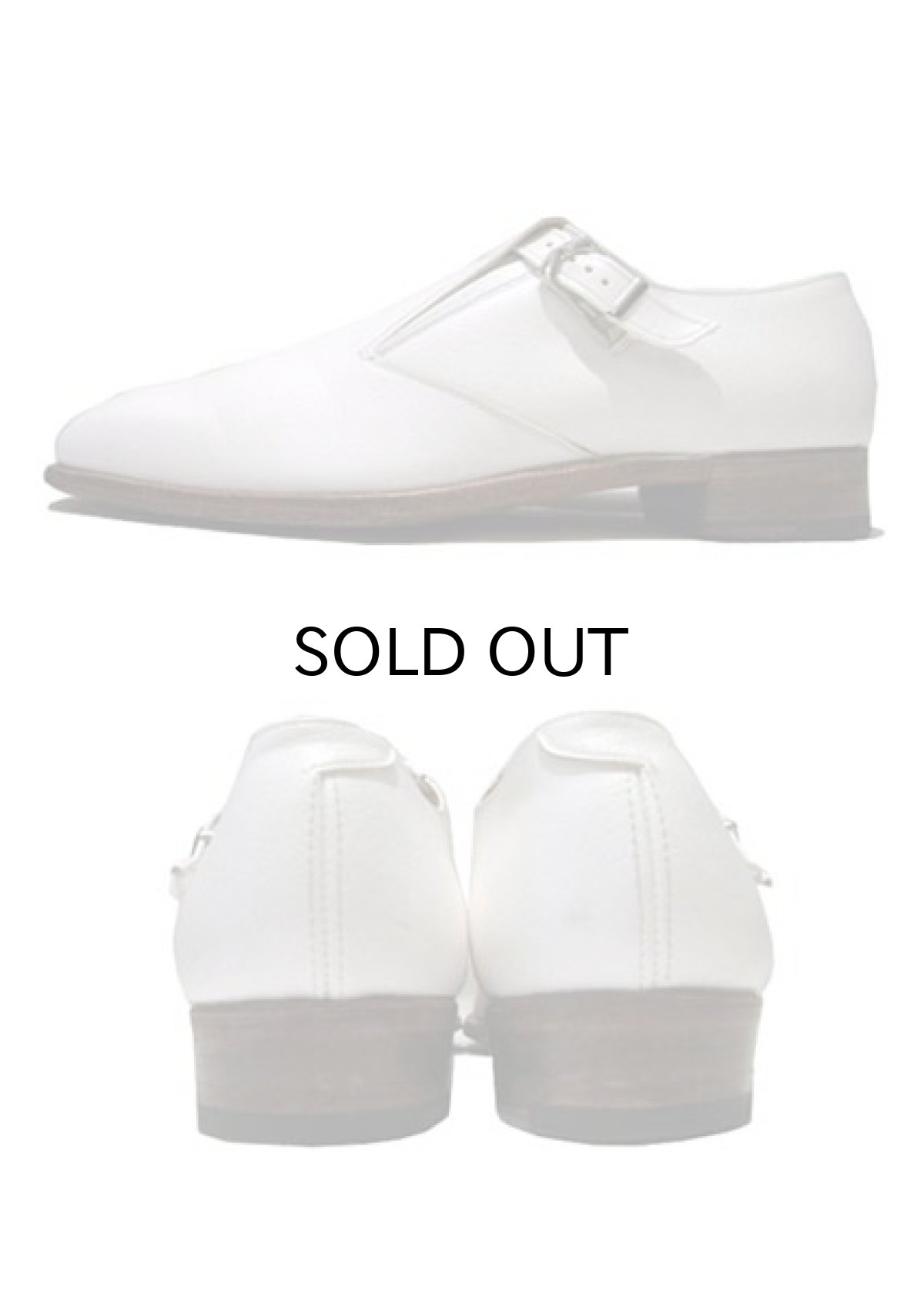 画像2: Johnston & Murphy "Aristocraft" Square Toe Leather Strap Shoes WHITE size 81/2 B  (2)