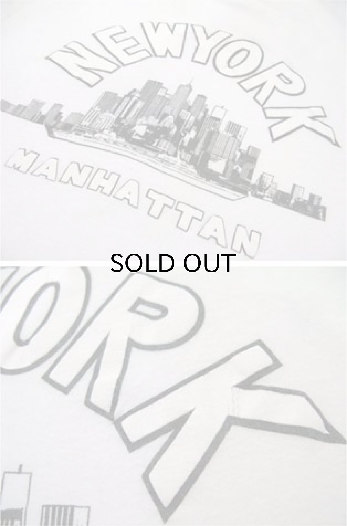 画像4: 1980's Screen Stars "NEW YORK " Print T-Shirts　WHITE　size L (表記 XL) (4)