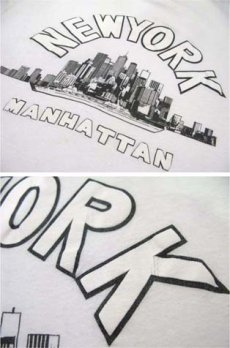 画像4: 1980's Screen Stars "NEW YORK " Print T-Shirts　WHITE　size L (表記 XL) (4)